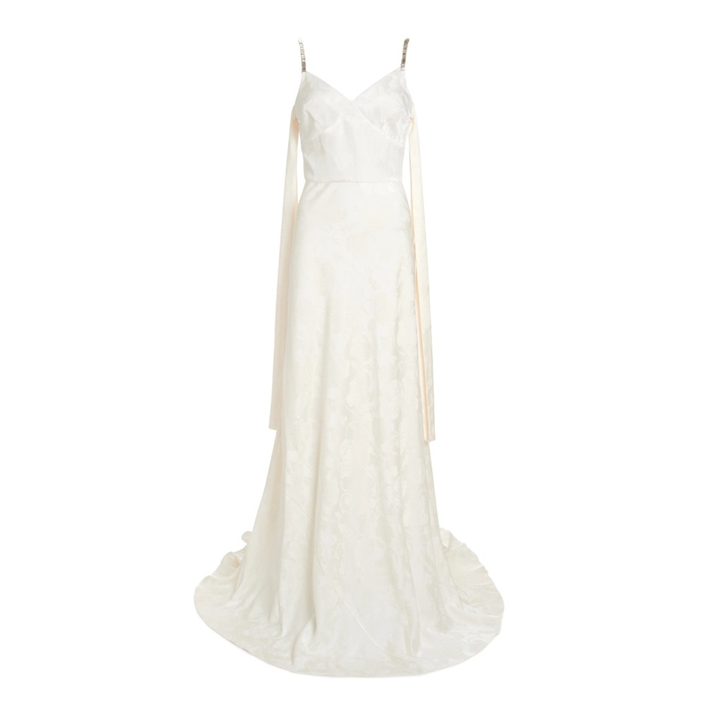 Markarian NWT Circe Floral Jacquard Arm Bow Gown / Bridal Collection / Sz 2
